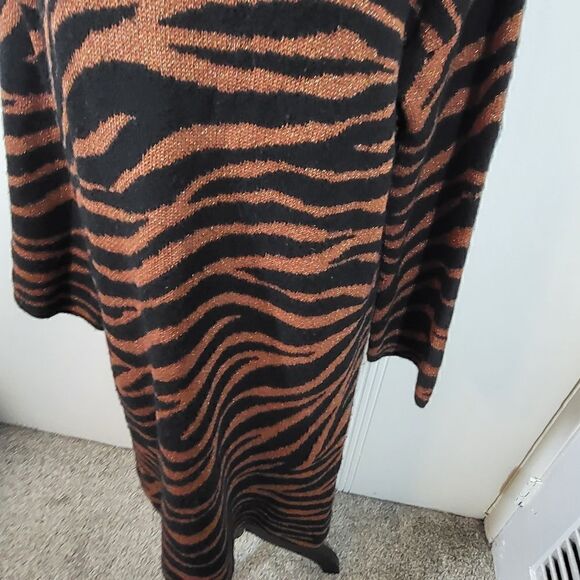 Ann Taylor Black & Brown Wool Blend Dress - Picture 8 of 10